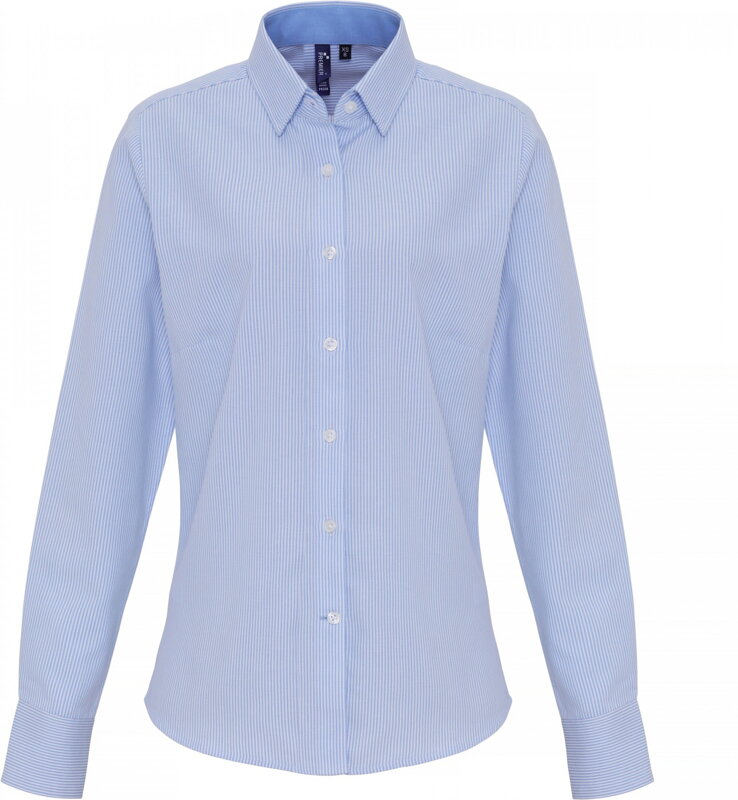 Číšnická dámská proužkovaná košile s kontrastem Oxford classic fit Easy Care Premier Stripes